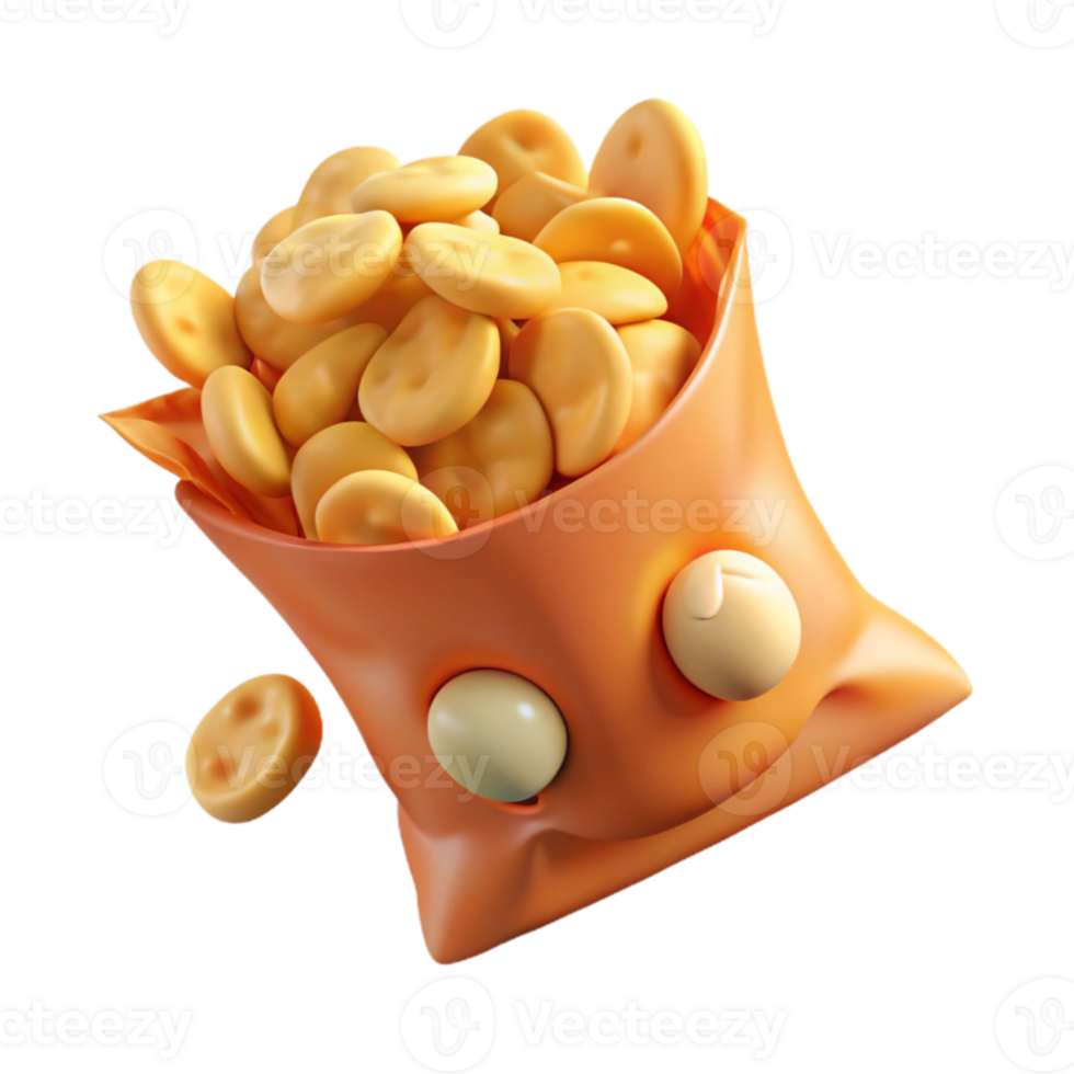 Crispy Snacks in a Cute Bag png