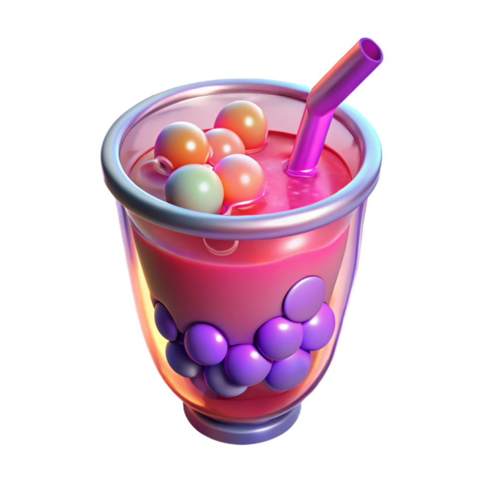 extraordinary classic Iridescent Bubble Tea Colorful Refreshment original png