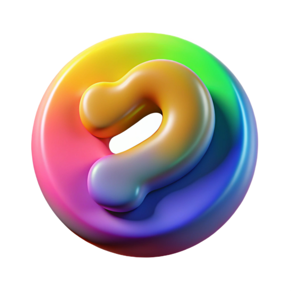 elegant rustic Rainbow Abstract 3D Shape Colorful, Glossy, Circular Design high quality png