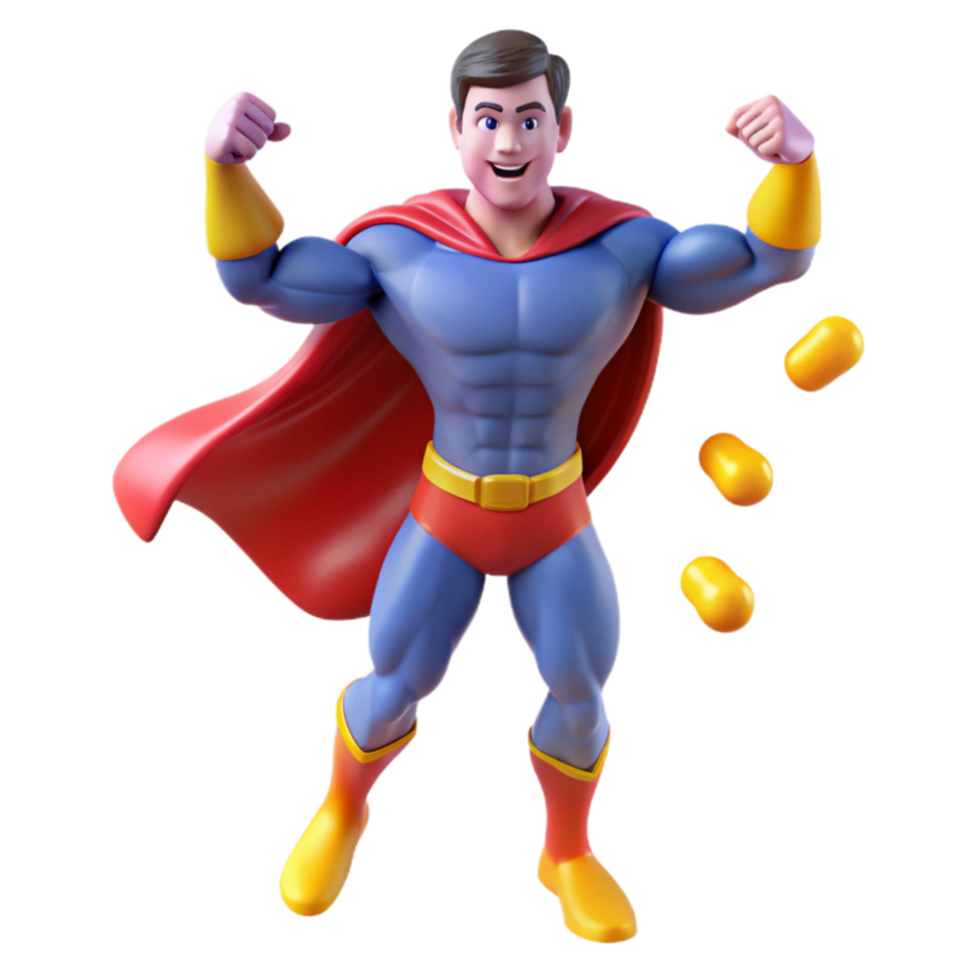 beautiful creative Superhero Power Achieving Strength Success high resolution png