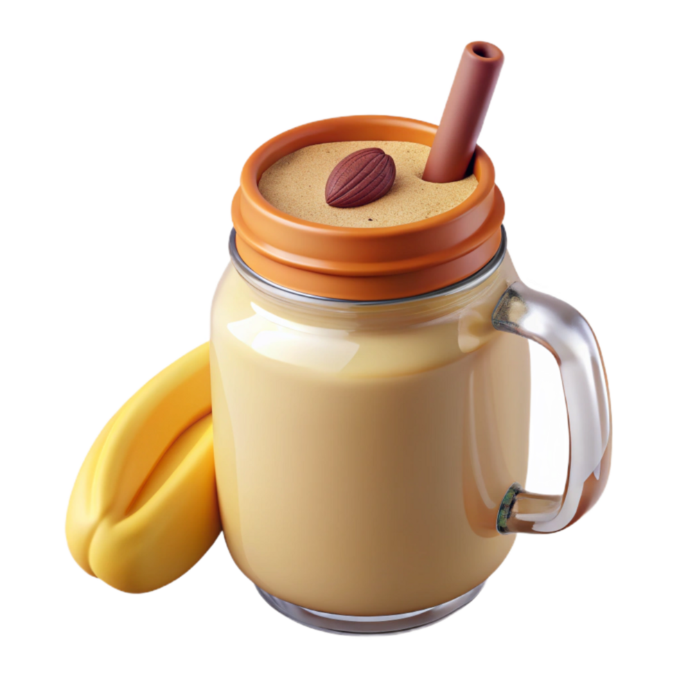 Creamy Banana Almond Smoothie Recipe png