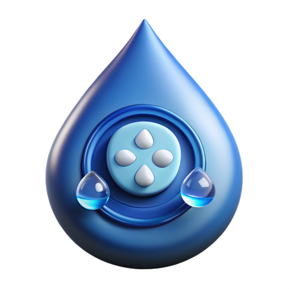 beautiful creative Water Drop Hydration System Efficient Water Management authentic png