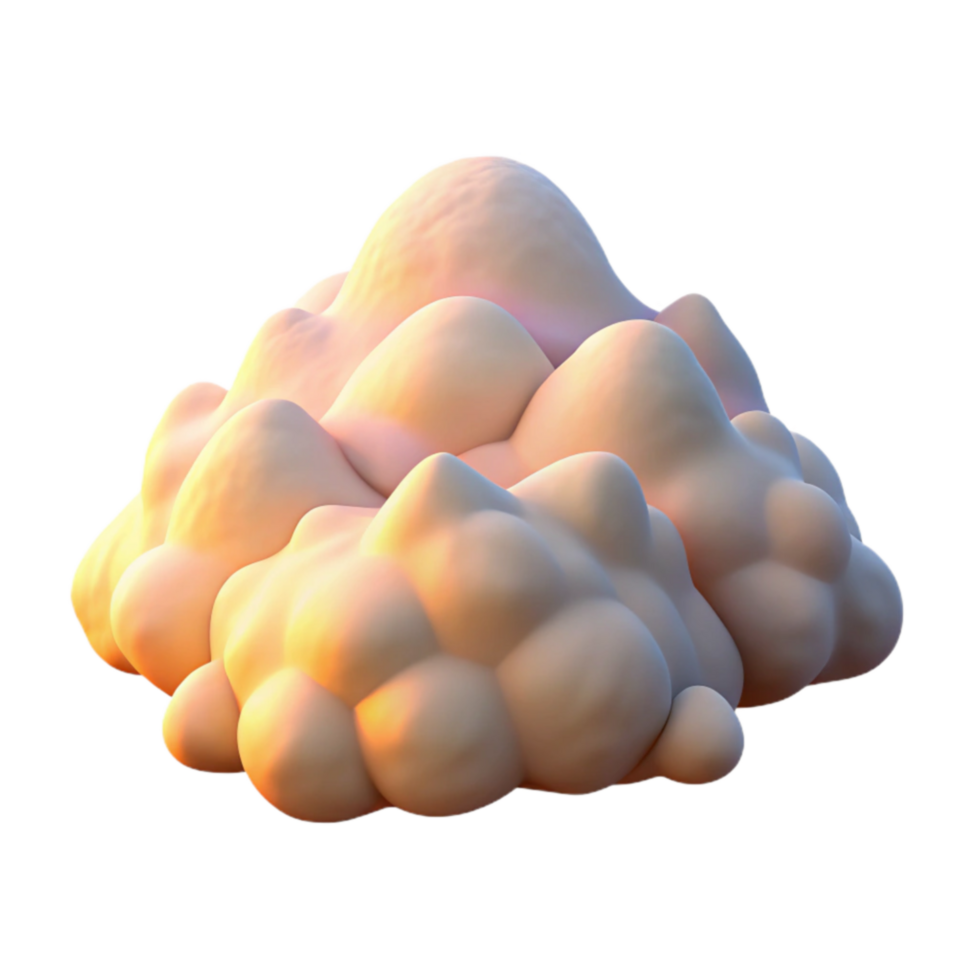 Abstract 3D Render of a Cumulus Cloud png
