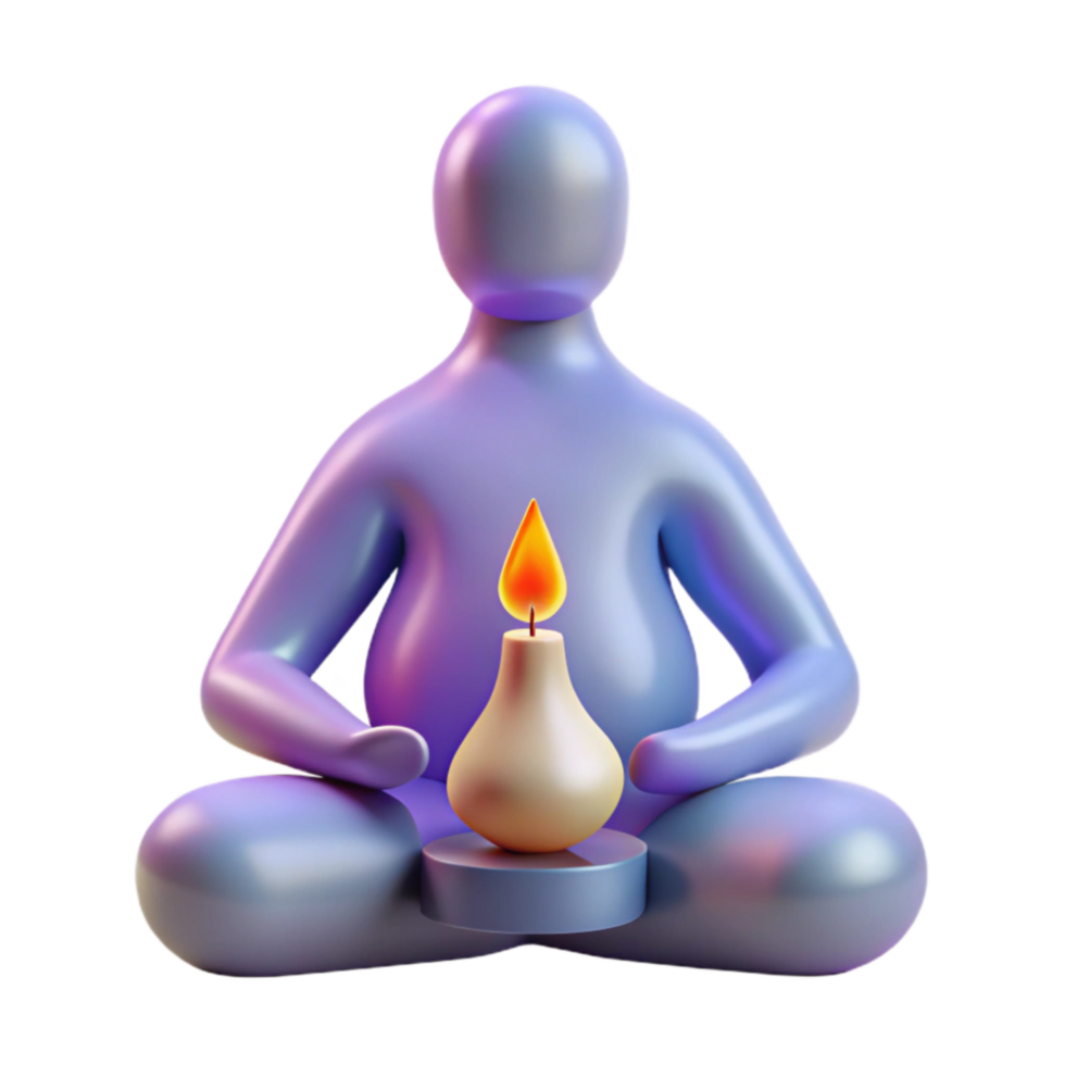 impressive artistic Inner Peace Meditation and Candlelight authentic png
