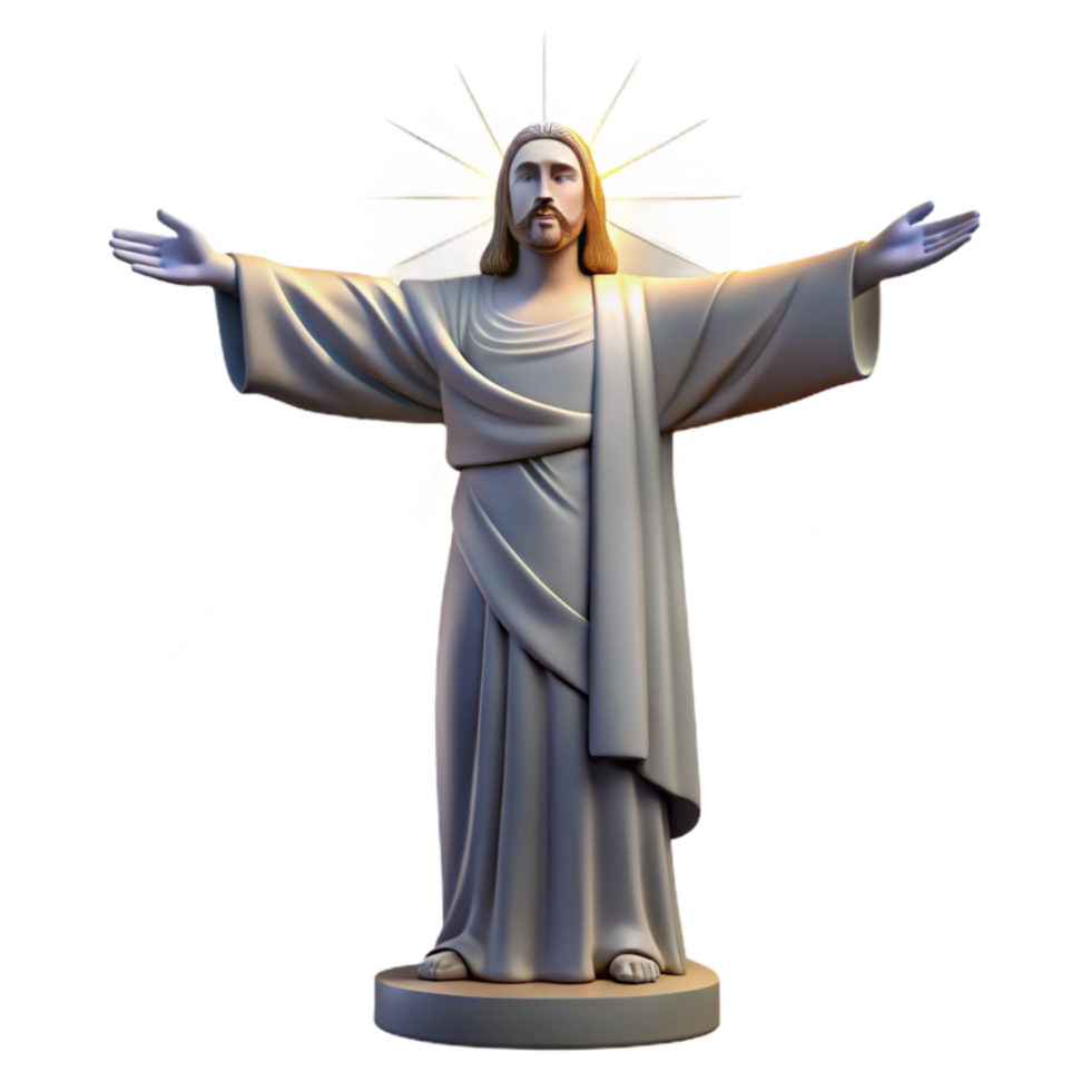 wonderful classic Digital Statue Christ with Open Arms high quality png