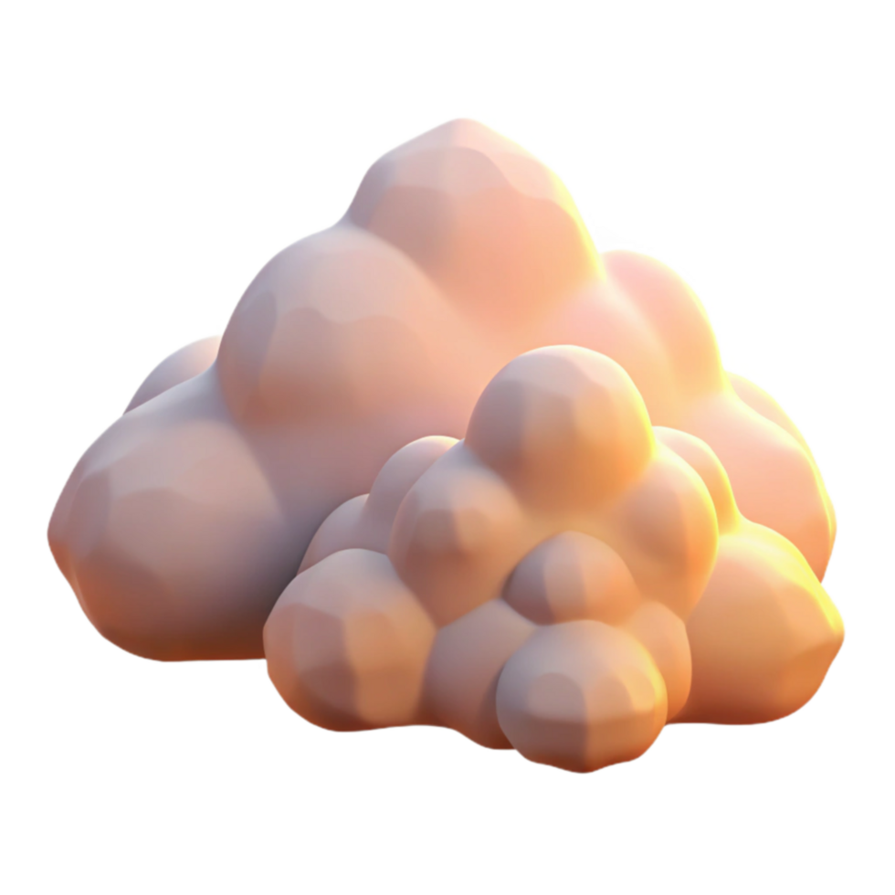3D Render of Abstract Cloud Formation png