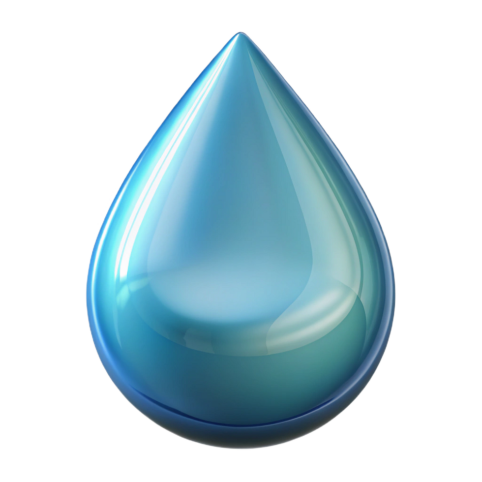 Liquid Drop A 3D Render of a Water Droplet png