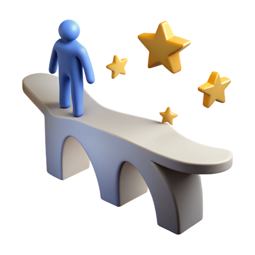 Journey to Success Crossing the Bridge to Achieve Goals png