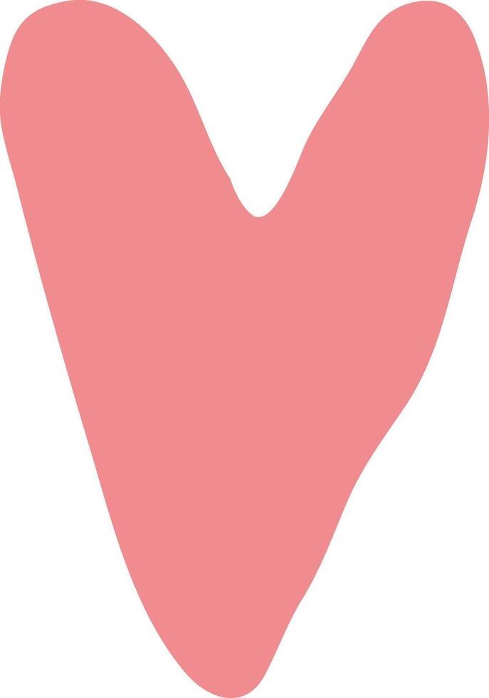 Pink Valentine, Heart Silhouette, Heart Stamp, Heart for Card vector
