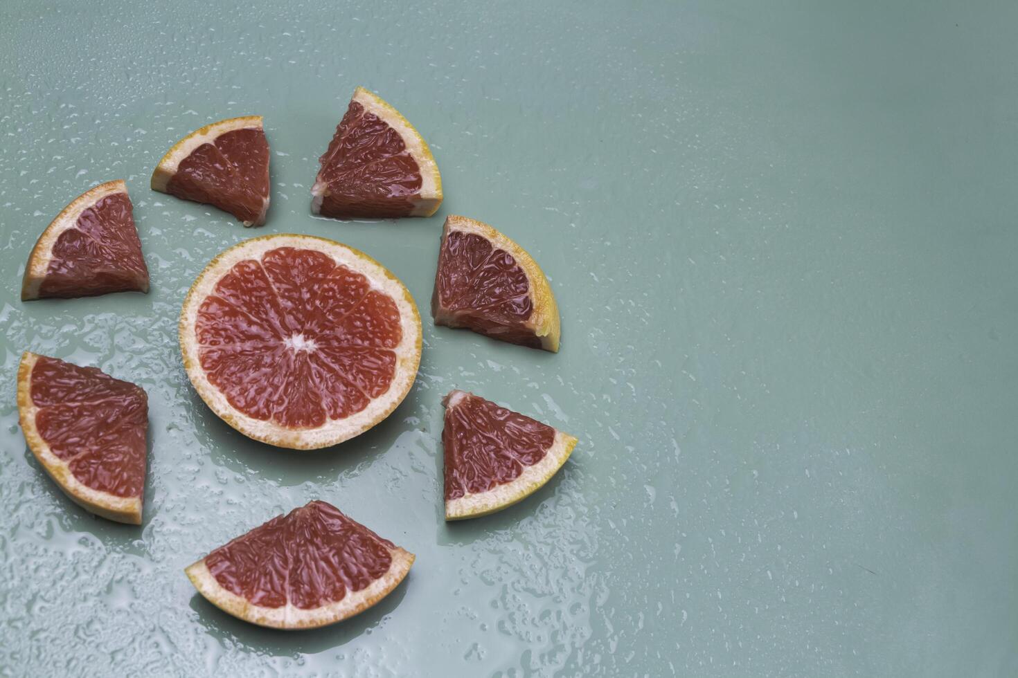 Grapefruit with red pulp, photo