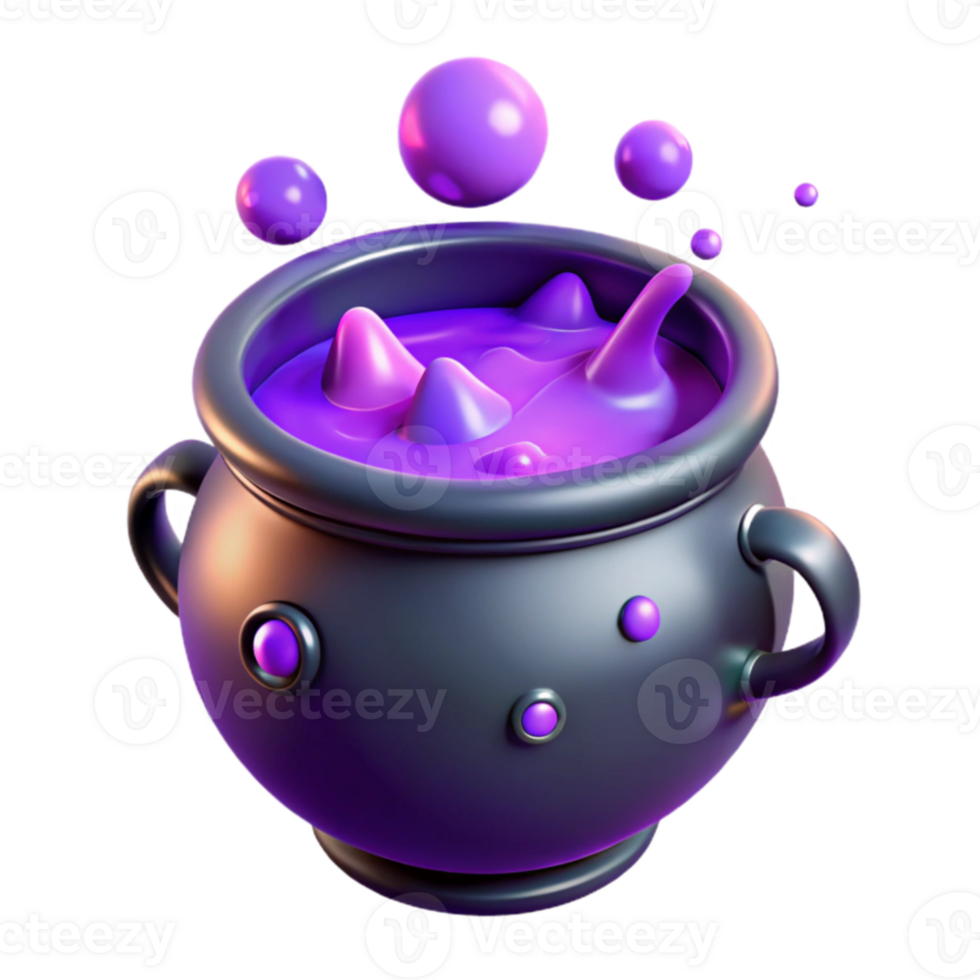wonderful abstract 3D Render of a Magical Cauldron genuine png