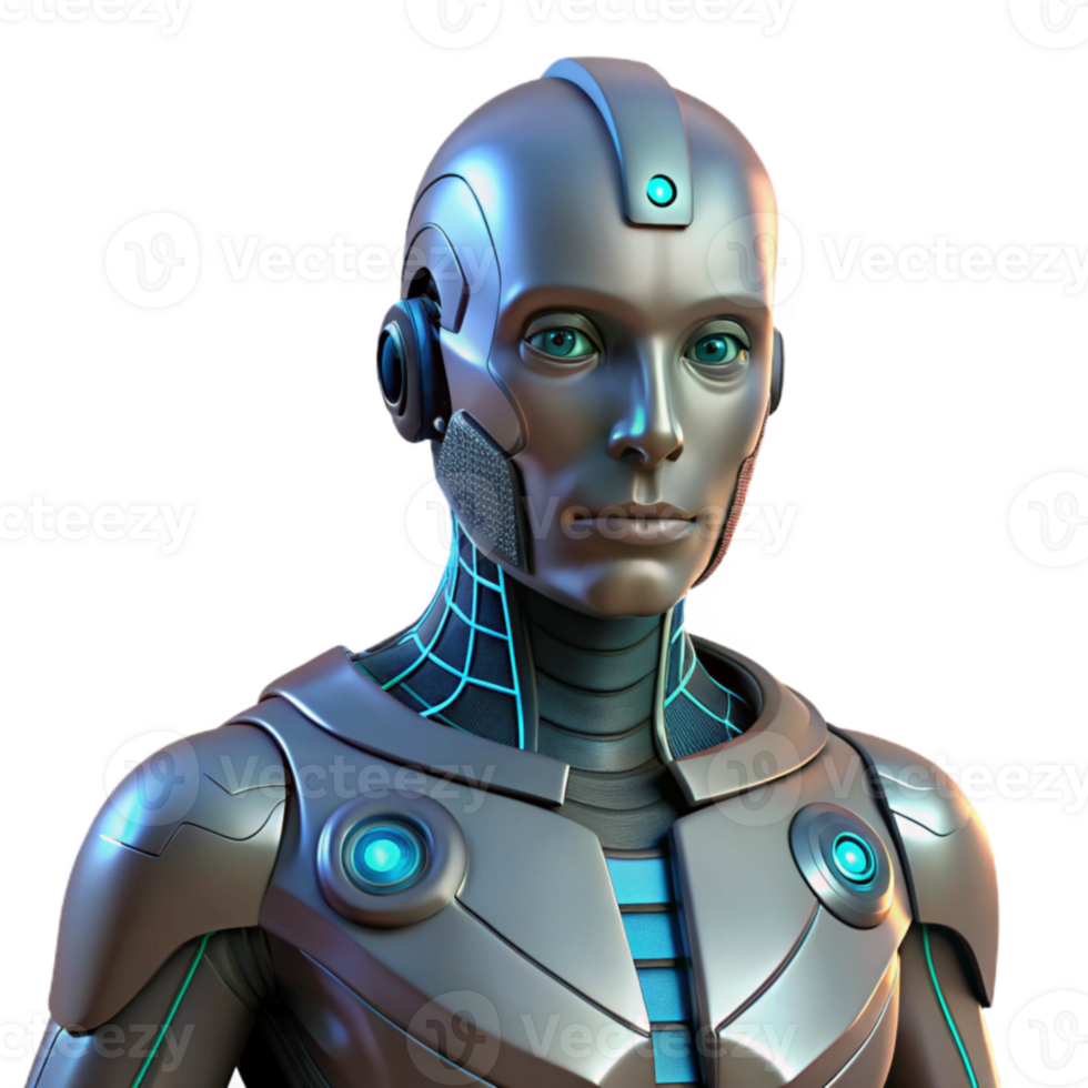 wonderful creative Futuristic Robot 3D Render genuine png