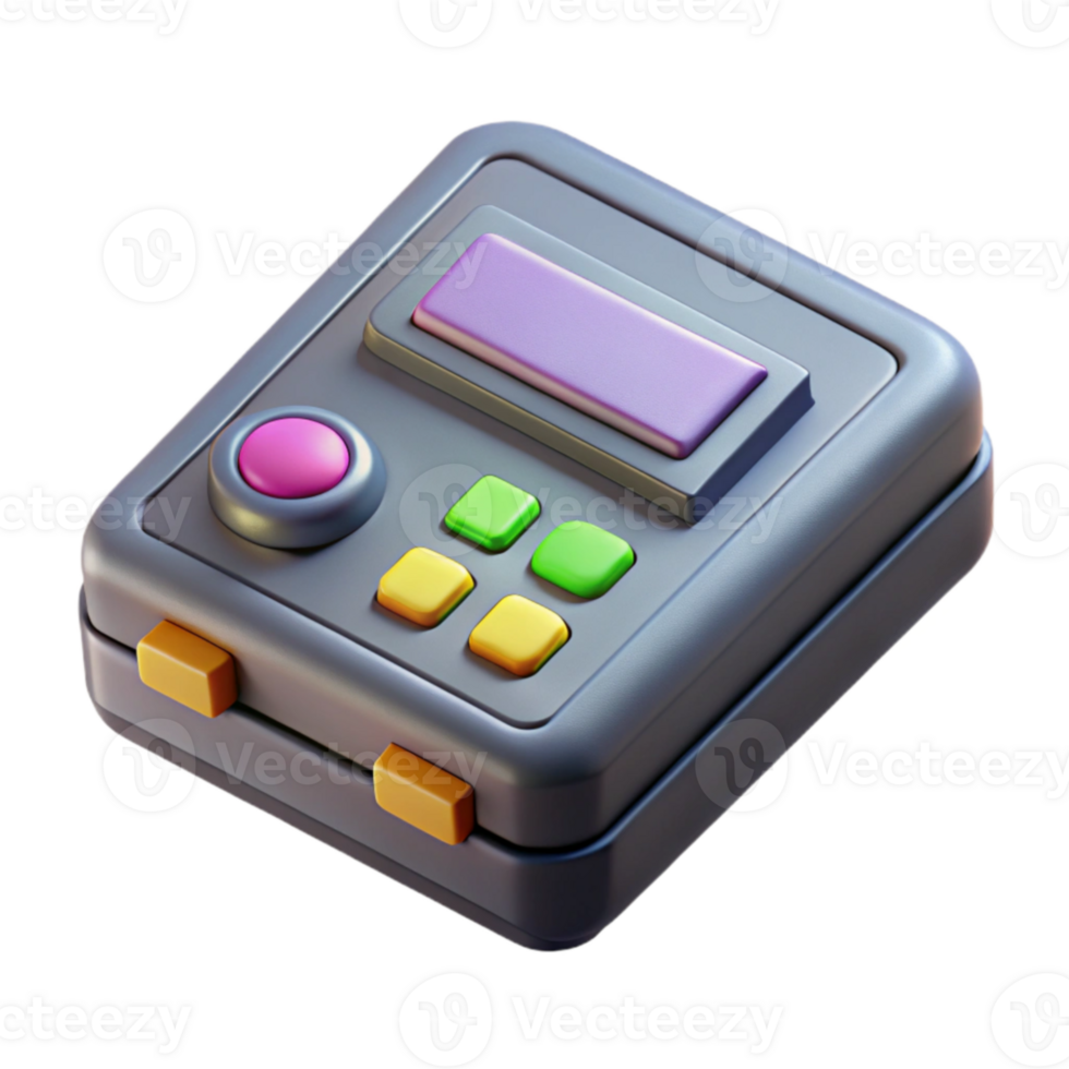 impressive artistic 3D Render of Retro Gadget with Buttons professional png