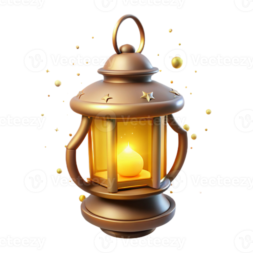 beautiful minimalist Glowing 3D Lantern Illustration high quality png