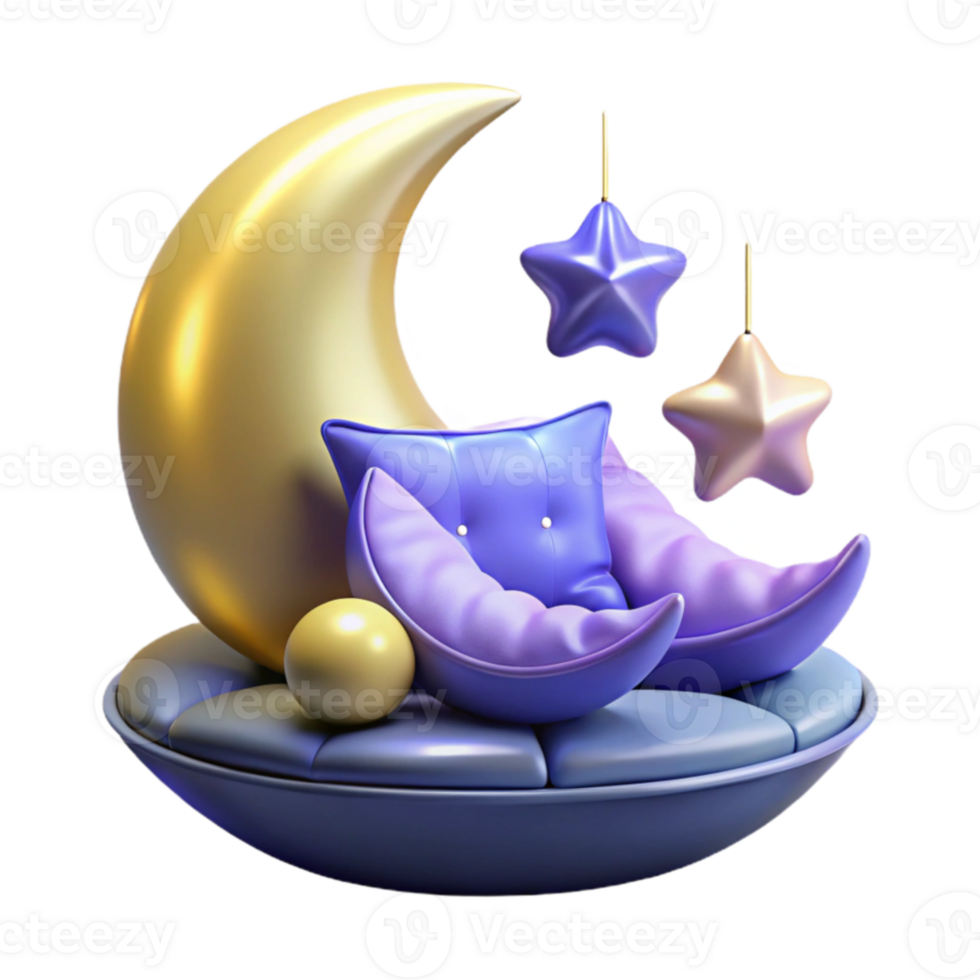 impressive artistic 3D Render Moonlit Dreamland Couch genuine png