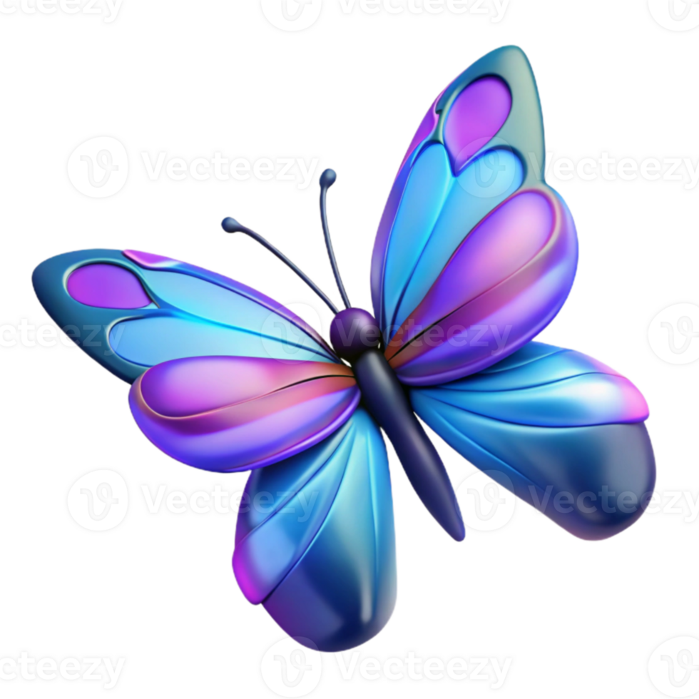 wonderful traditional Vibrant 3D Butterfly Illustration high quality png