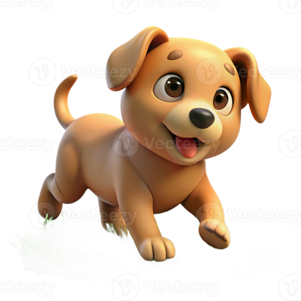 extraordinary contemporary Adorable 3D Puppy Illustration original png
