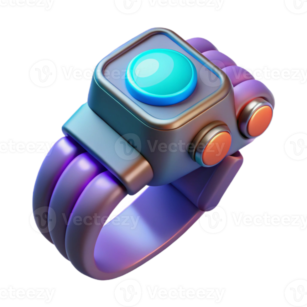 extraordinary traditional Futuristic 3D Render of a Tech Gadget Bracelet original png