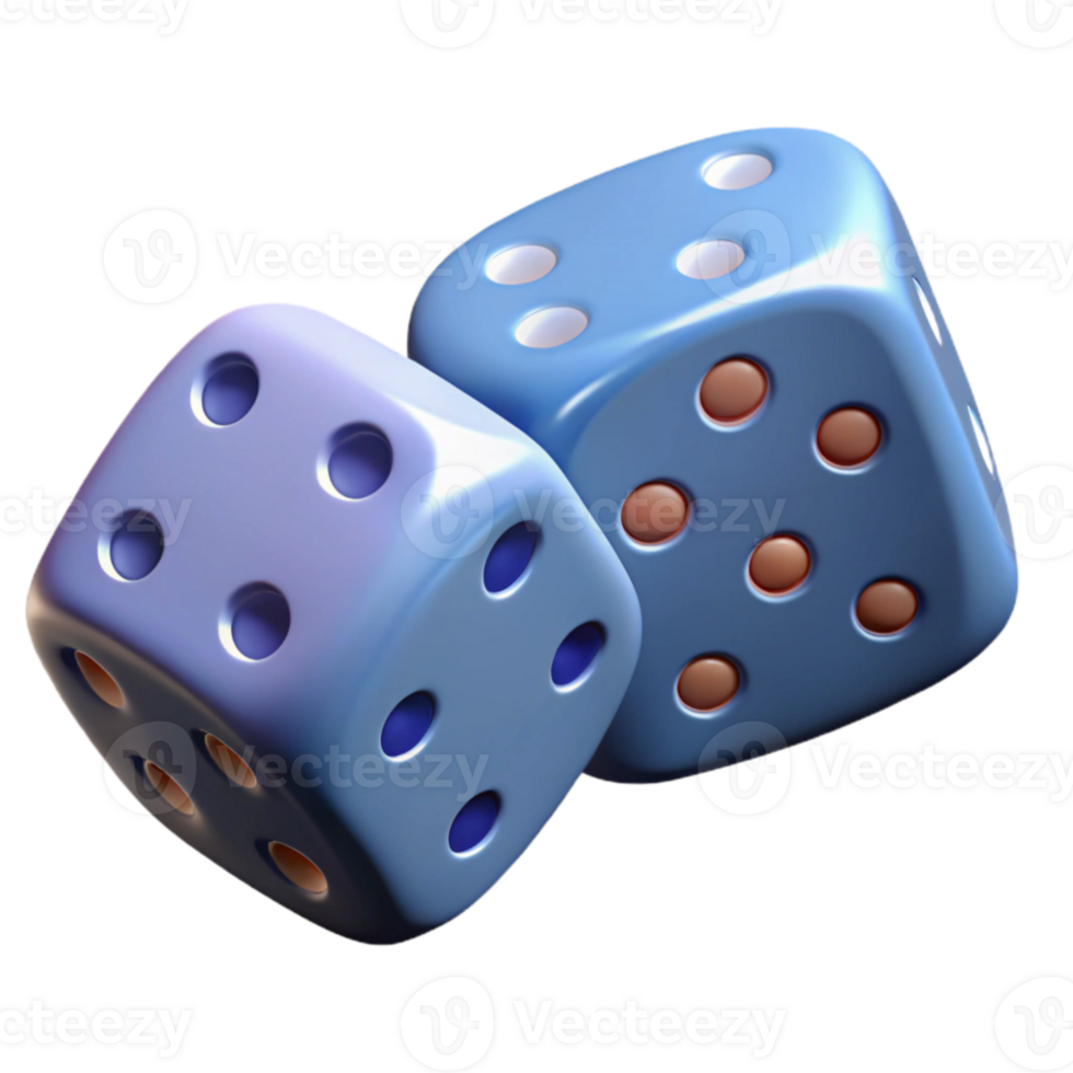 extraordinary modern 3D Render of Two Dice original png