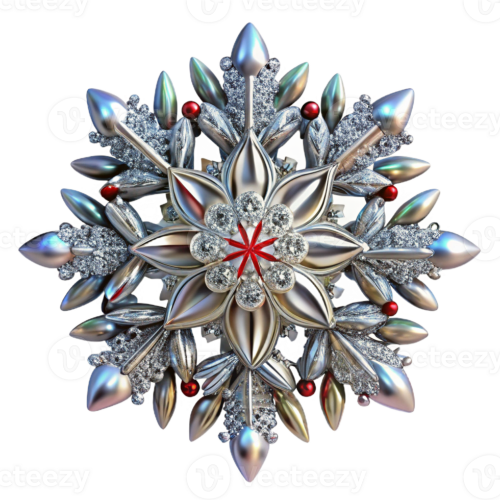 magnificent traditional Ornate 3D Snowflake Illustration professional png