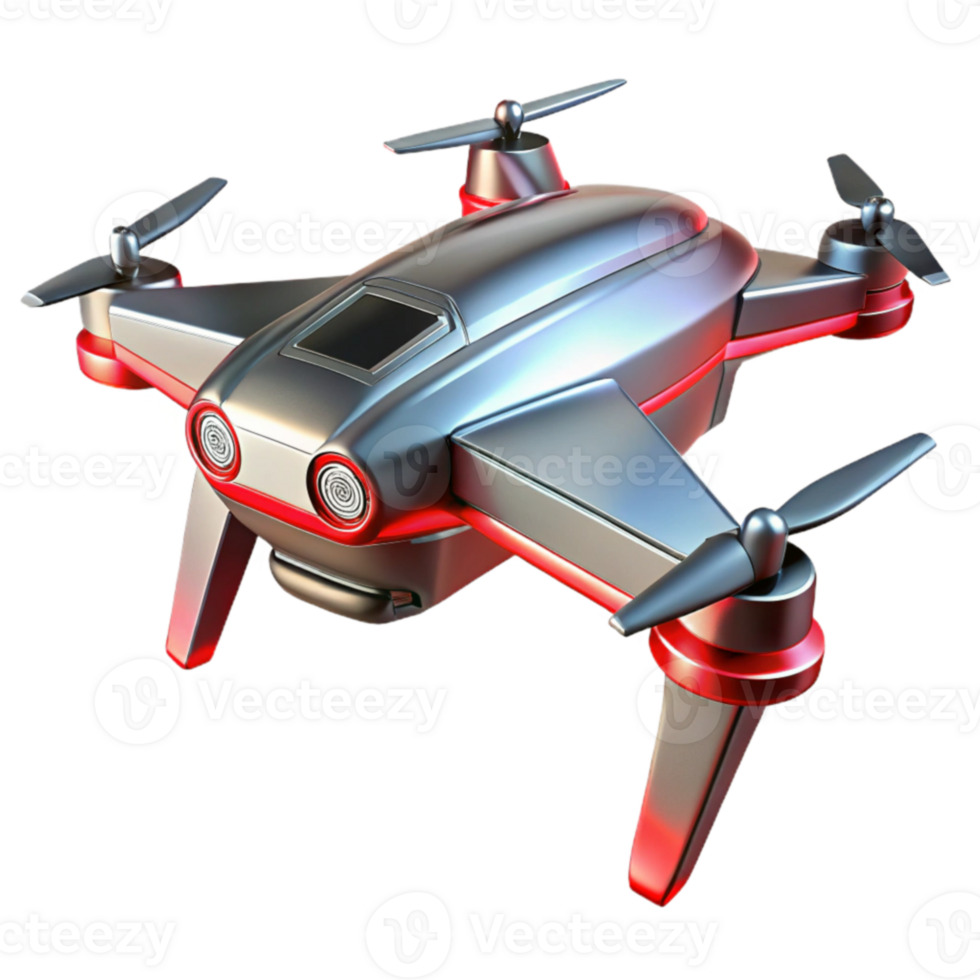serene vintage 3D Render of Futuristic Drone high resolution png