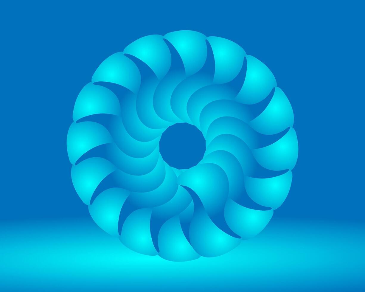 Abstract Blue Circular Pattern design vector
