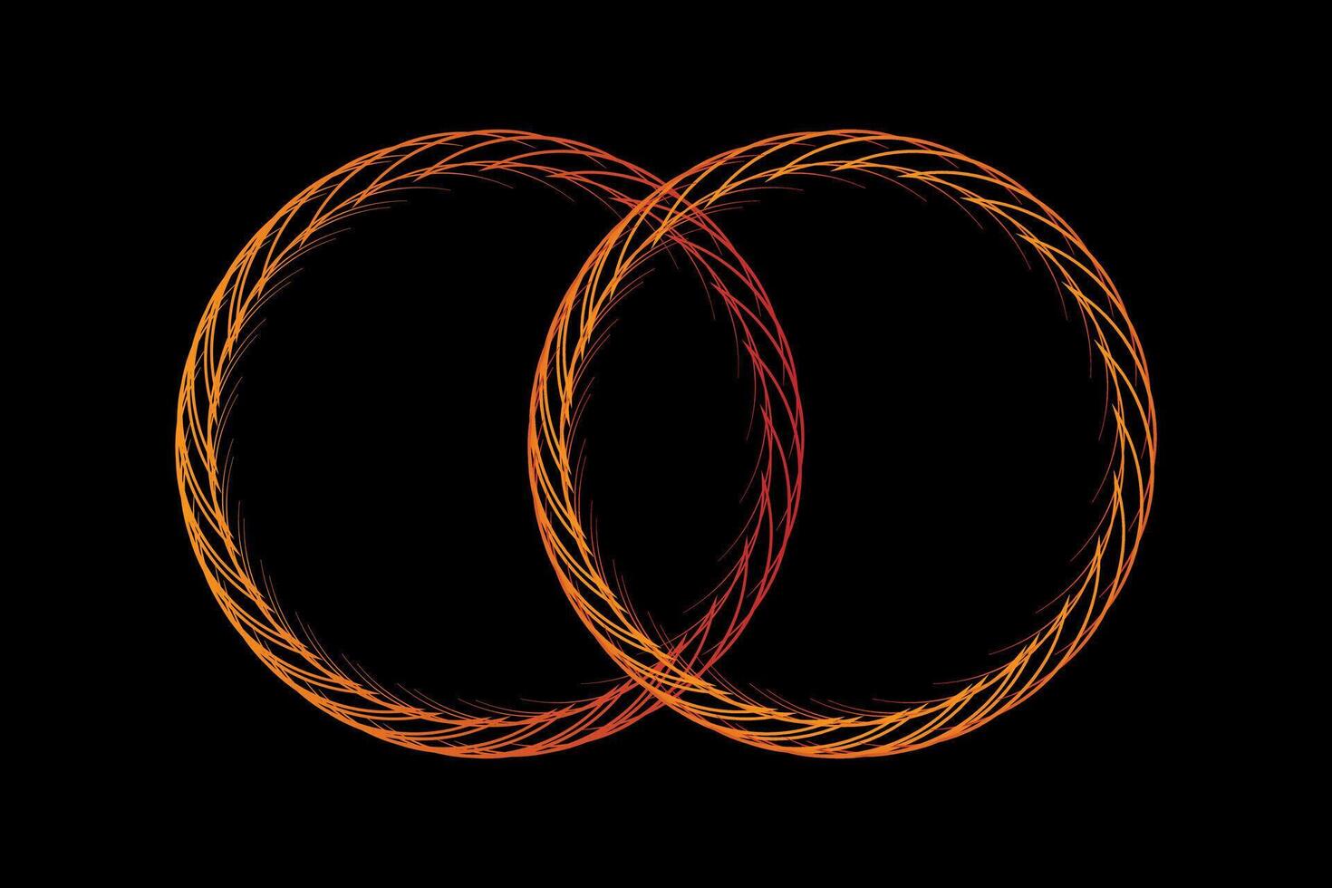 Intertwined Glowing Circles design template vector