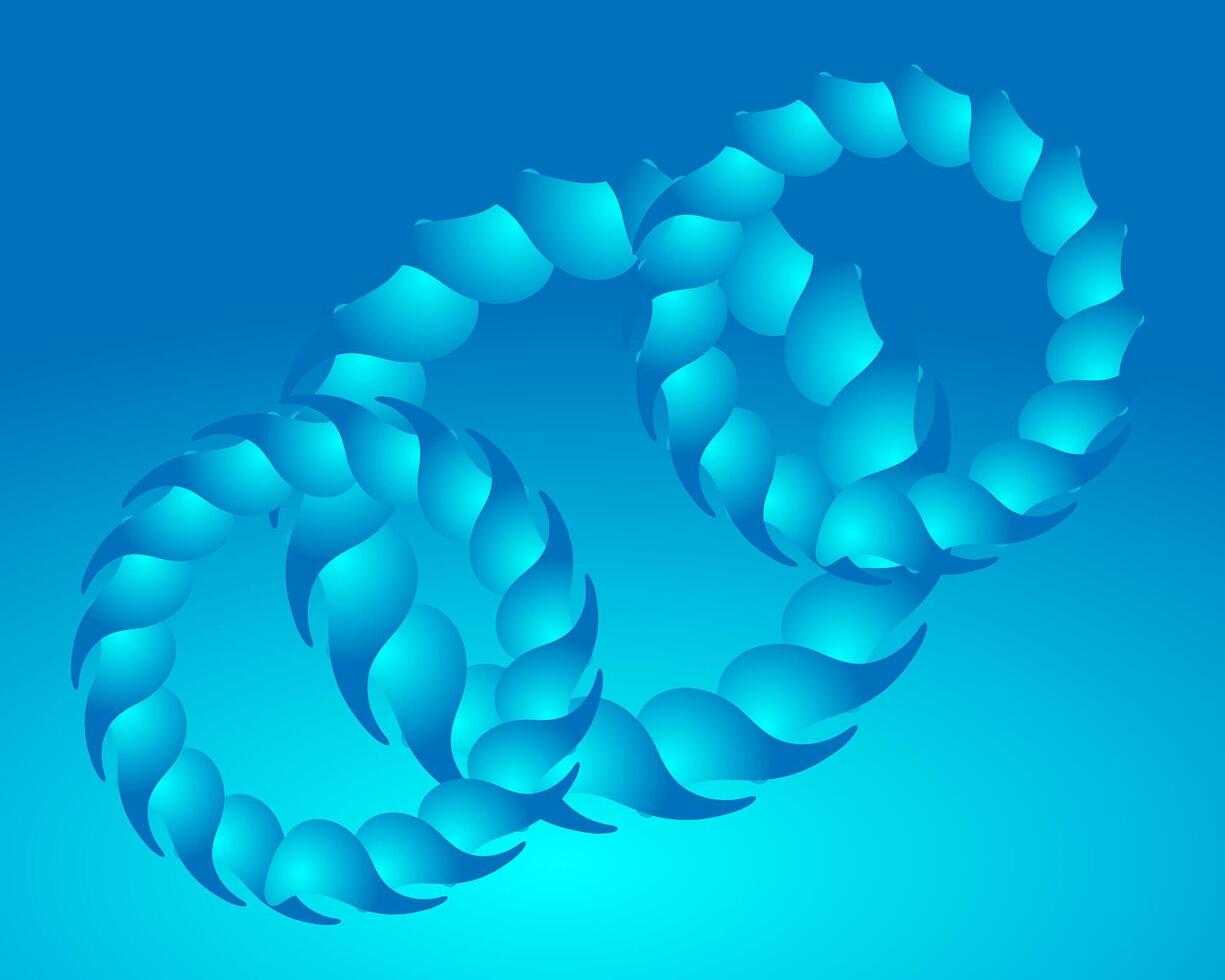Interlocking Blue Circles design vector