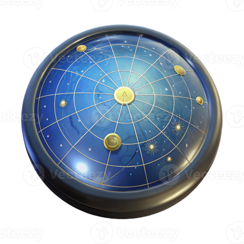 vibrant traditional Celestial Orb 3D Illustration authentic png