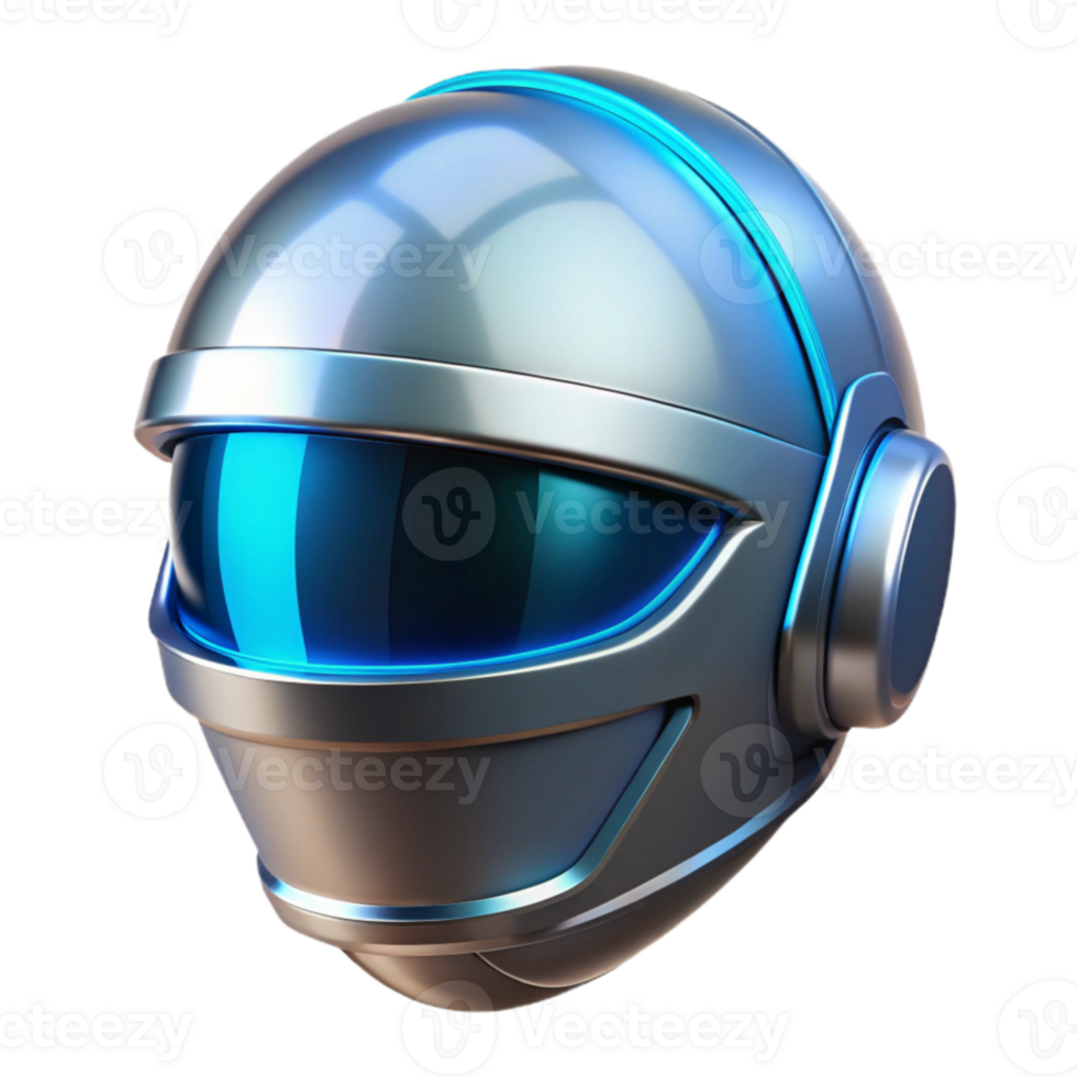 serene creative Futuristic Robot Helmet 3D Render original png