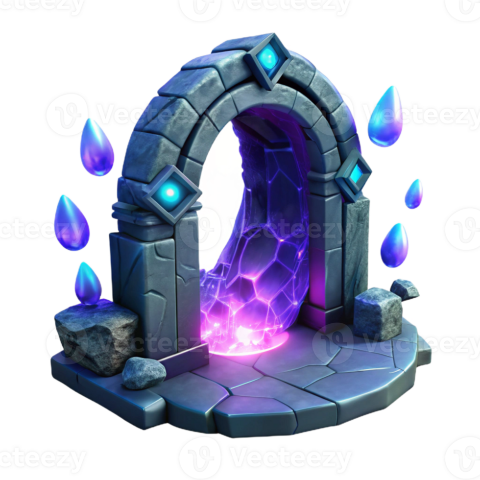 magnificent traditional Mystic Stone Archway 3D Render original png