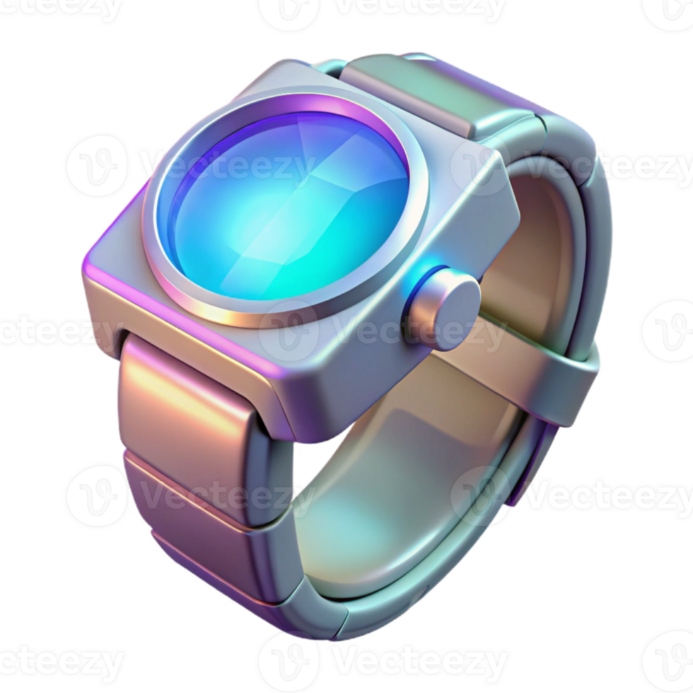 impressive classic Futuristic Smartwatch 3D Render 4K png