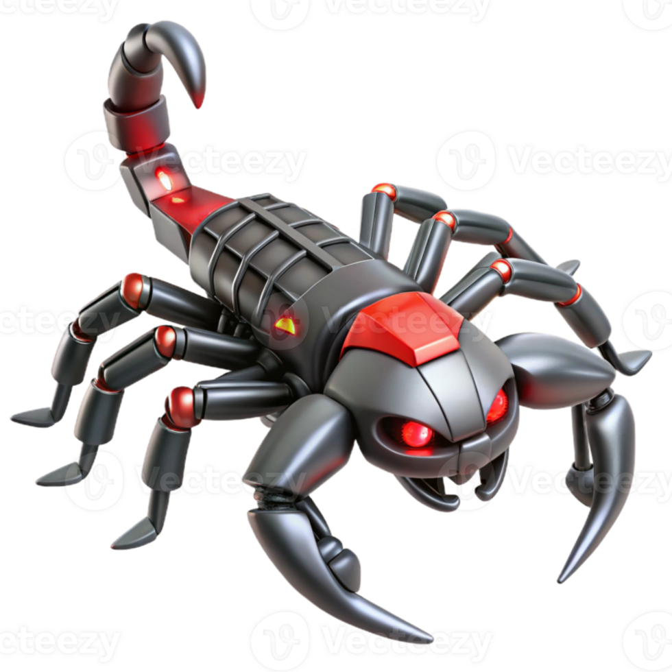 impressive classic Robotic Scorpion 3D Render authentic png