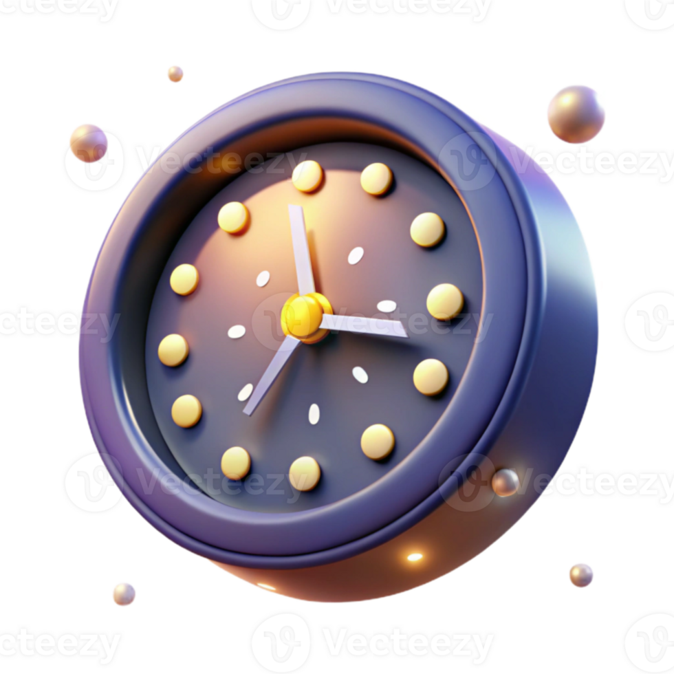 stunning modern 3D Clock Illustration Time Management Concept exclusive png