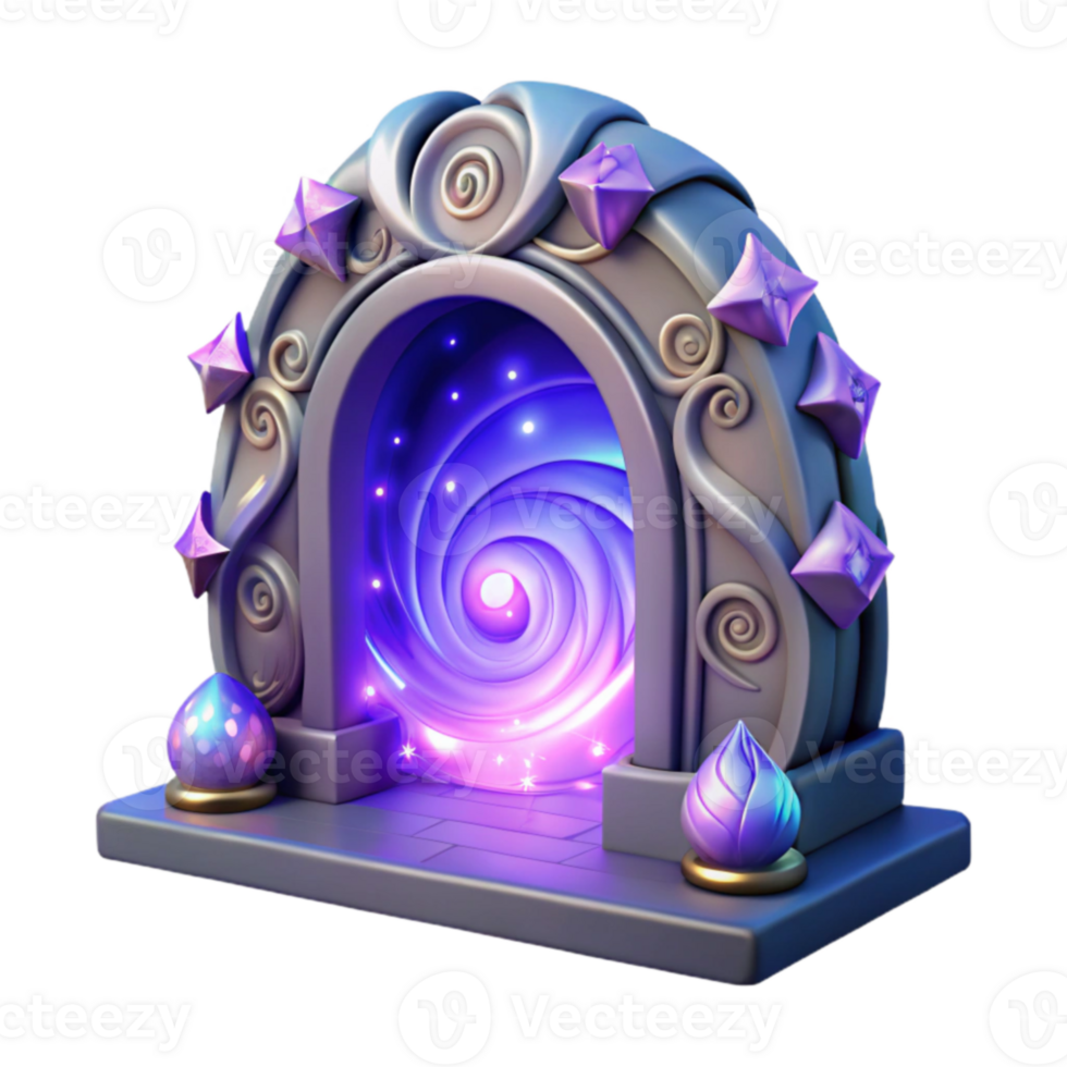beautiful traditional Magical Portal 3D Render authentic png