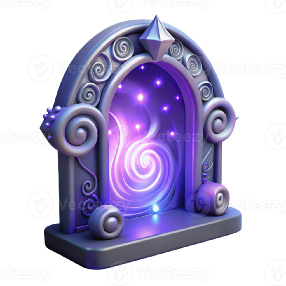 impressive artistic Magical Portal 3D Render premium png