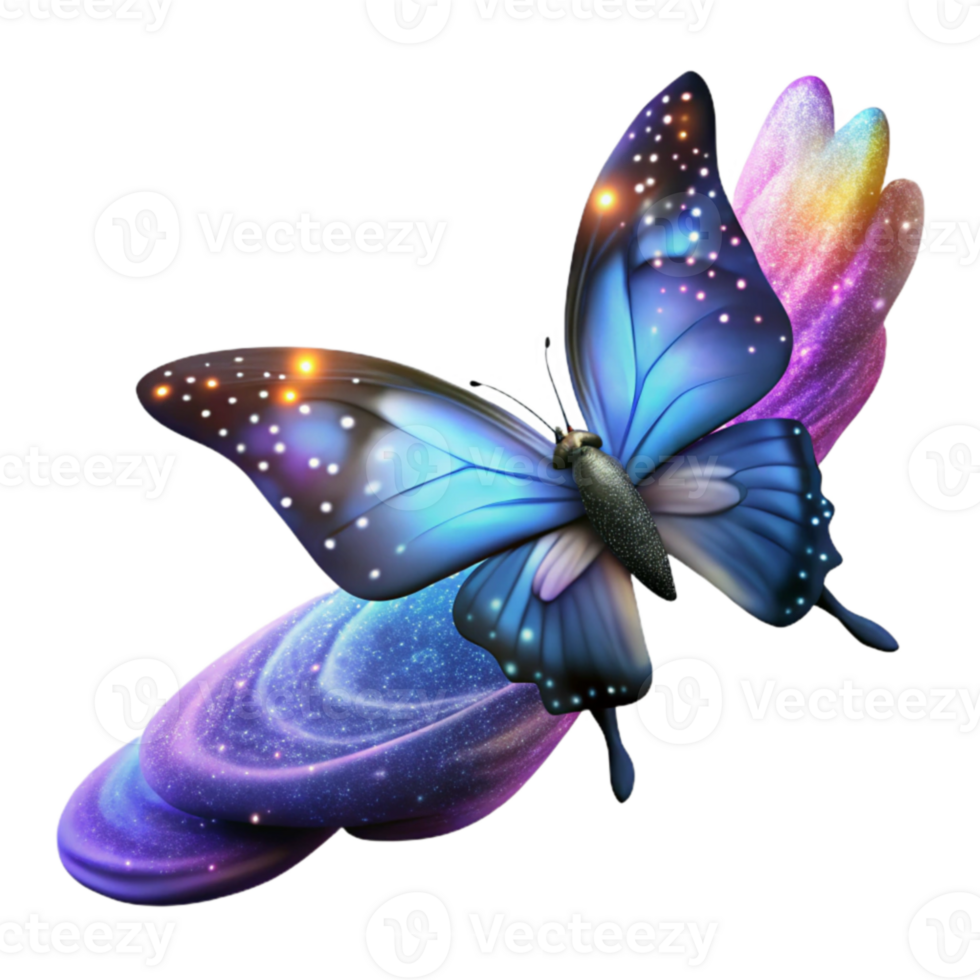 impressive minimalist Cosmic Butterfly Illustration high resolution png
