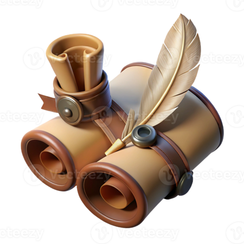 magnificent modern Ancient Scrolls 3D Render original png