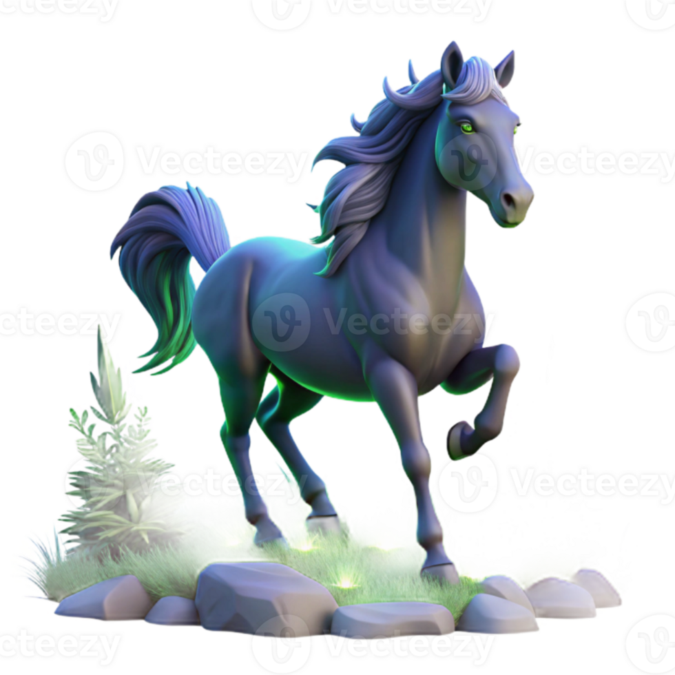 extraordinary artistic Majestic 3D Render of a Horse high resolution png