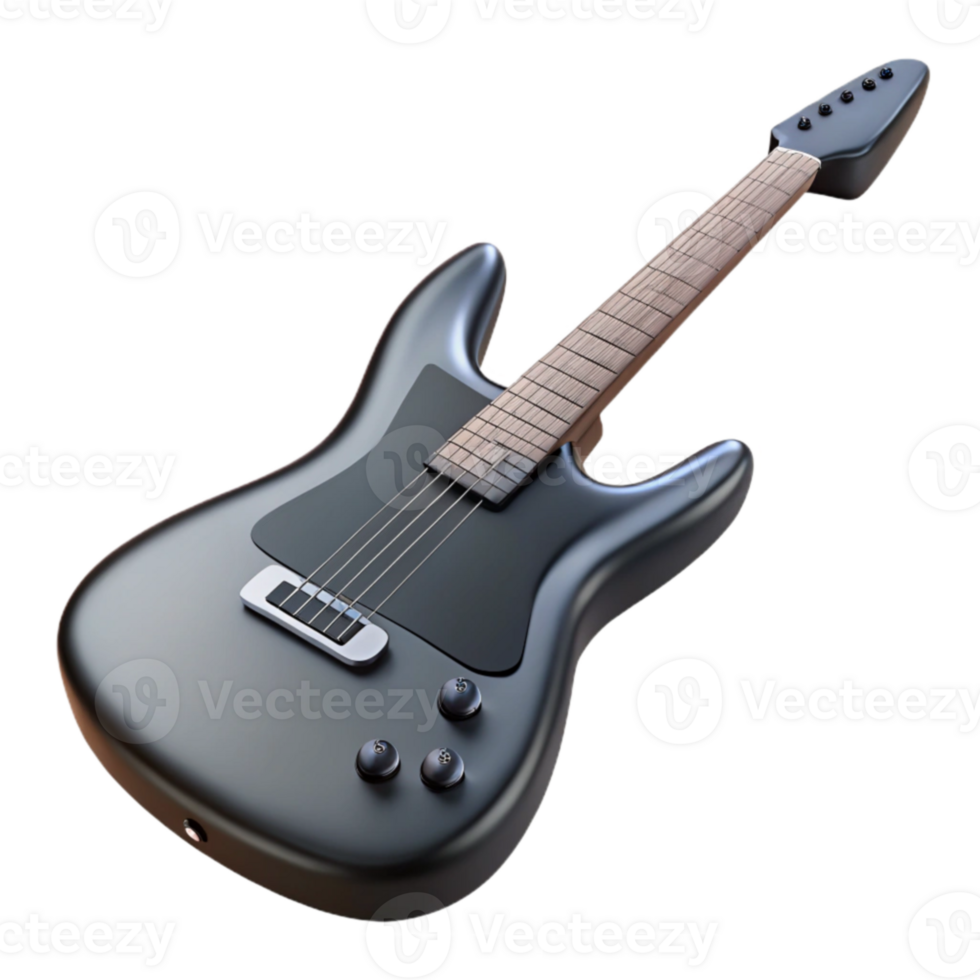 wonderful modern Sleek 3D Render of an Electric Guitar genuine png