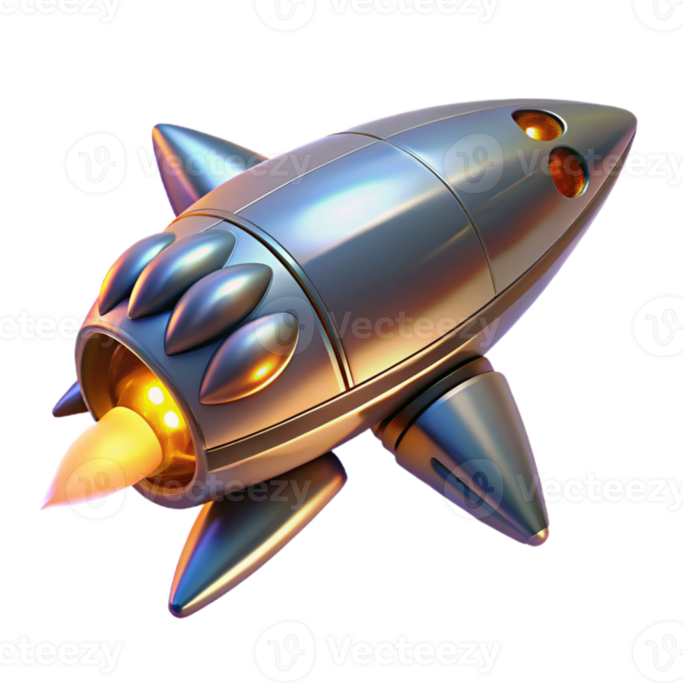 serene contemporary Futuristic Spaceship 3D Render professional png