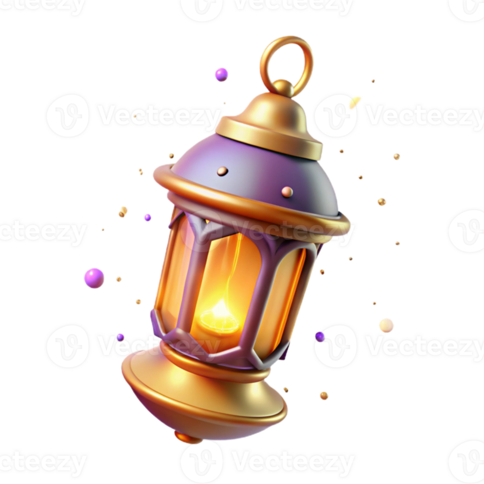 extraordinary traditional Glowing 3D Lantern Illustration 4K png