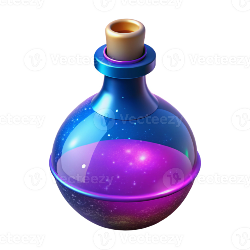 extraordinary rustic Cosmic Potion 3D Render high quality png