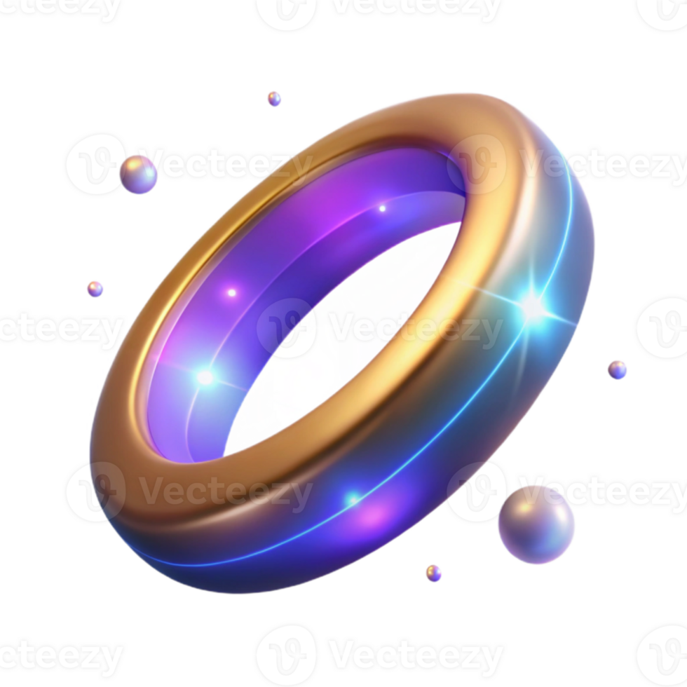 elegant minimalist Glowing 3D Ring Abstract Background authentic png