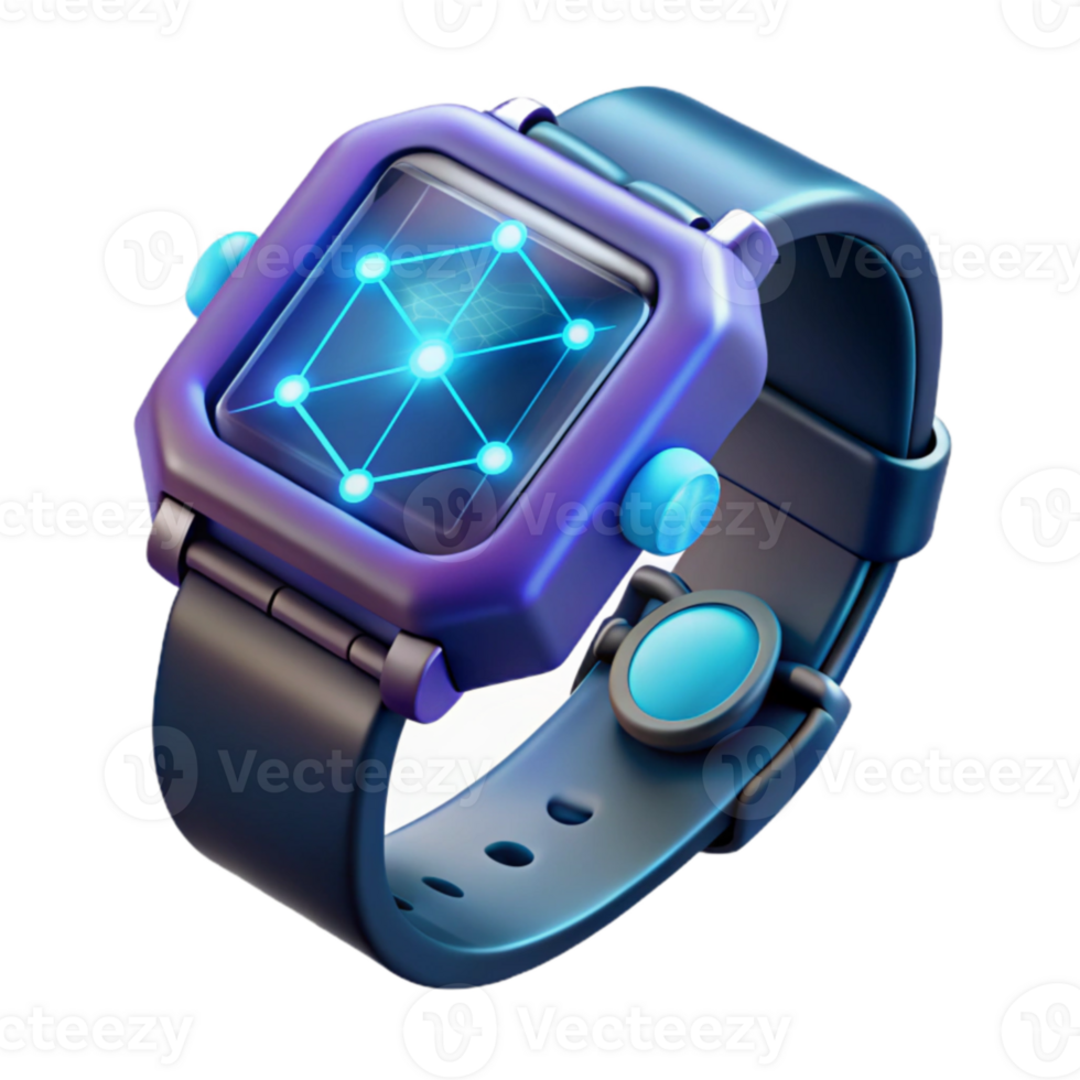 impressive classic Futuristic Smartwatch 3D Render original png