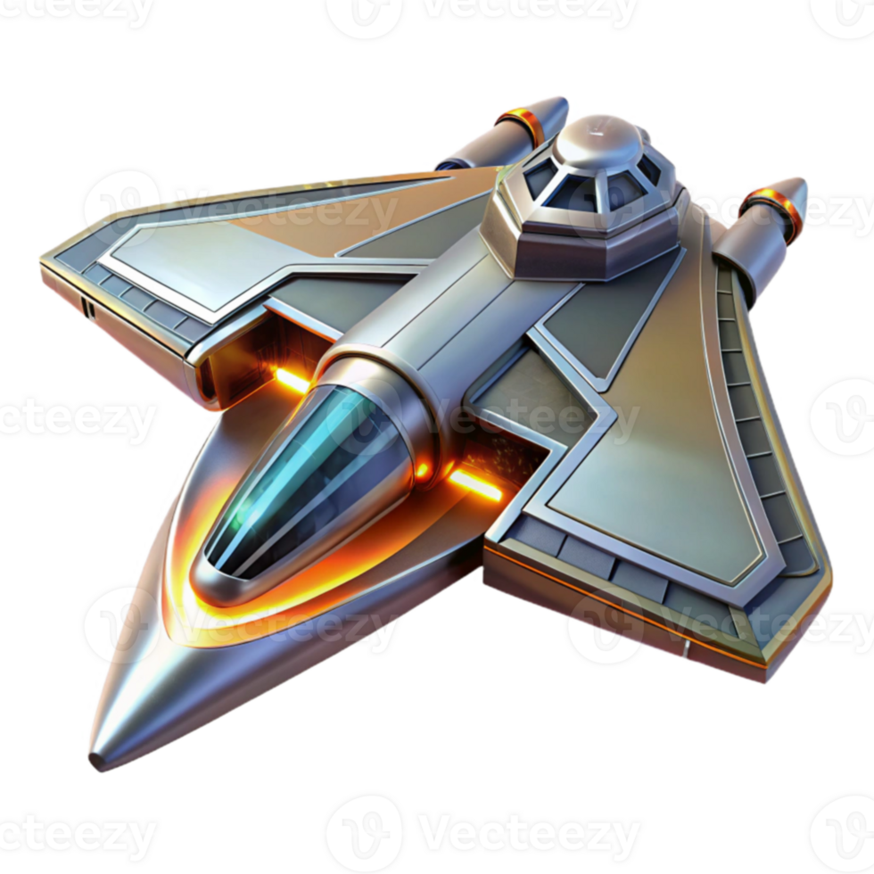 serene artistic Futuristic Spaceship 3D Render 4K png