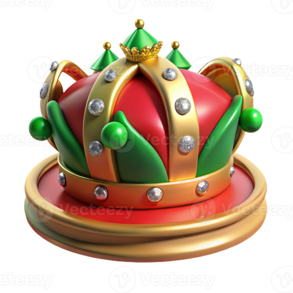 wonderful classic Cartoon Crown 3D Render original png