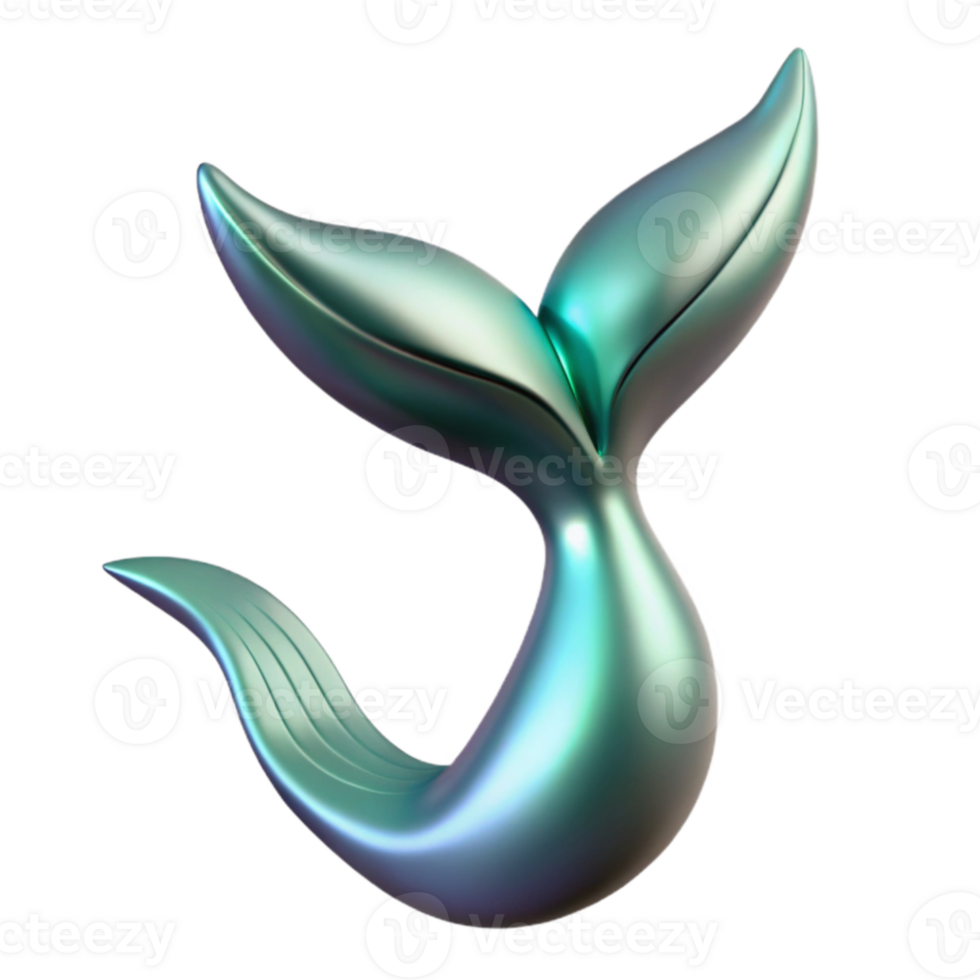 dramatic classic 3D Render Mermaid Tail Illustration professional png