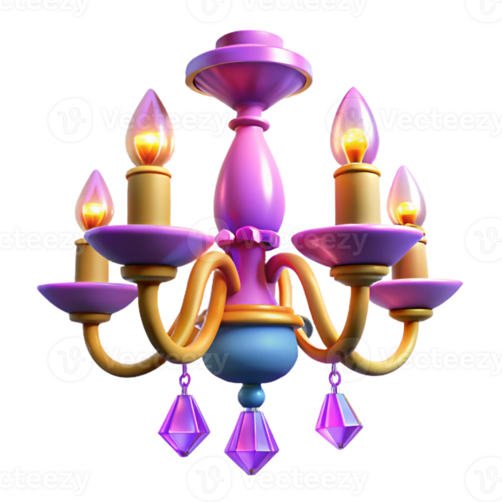 wonderful artistic Cartoon 3D Chandelier Render original png