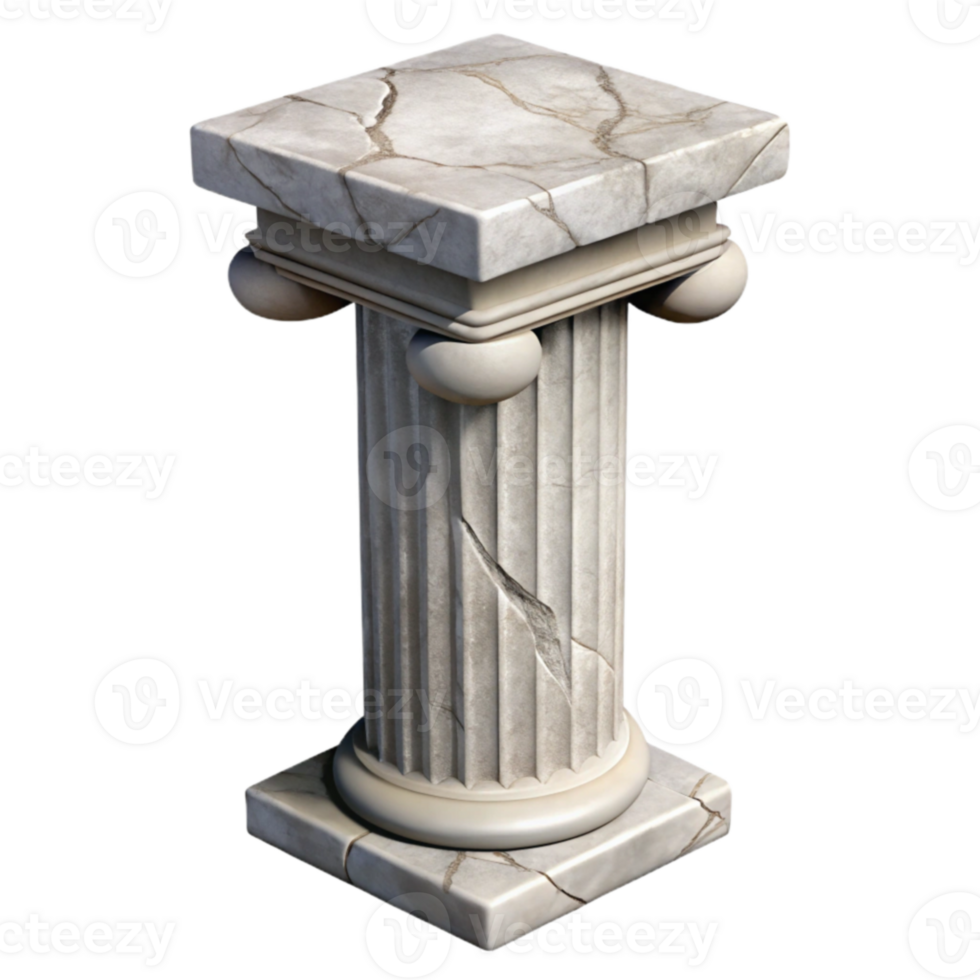 stunning rustic 3D Render Classic Stone Column Pedestal original png